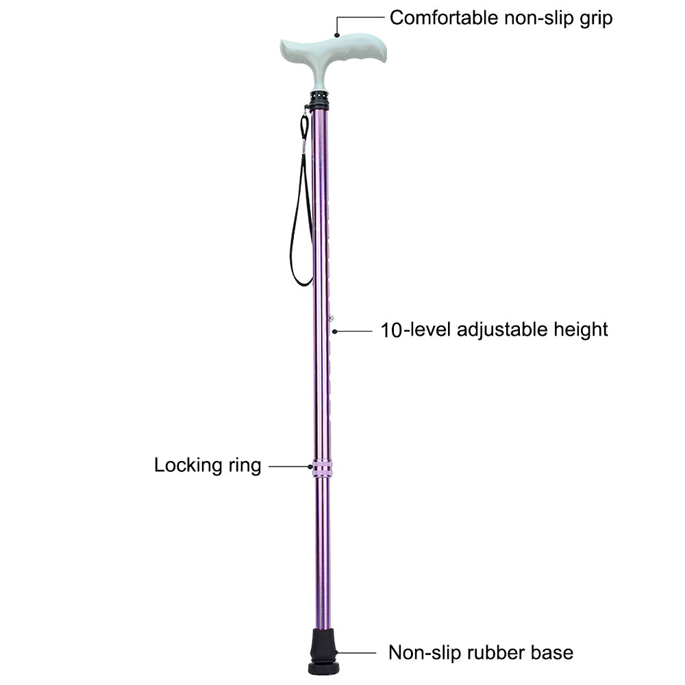 12-Level Adjustable Walking Cane for Men and Women
