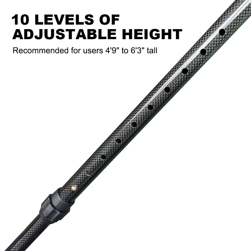 Carbon Fiber Walking Cane for Men and Women 10-Level Adjustable Height