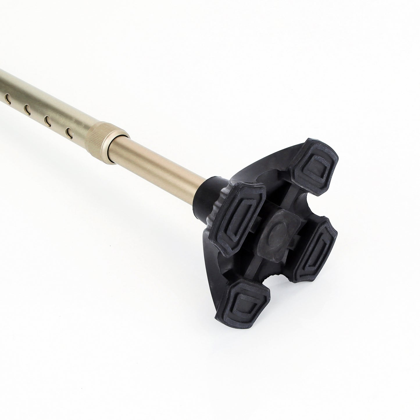 Adjustable Aluminum Walking Cane with Quad Base