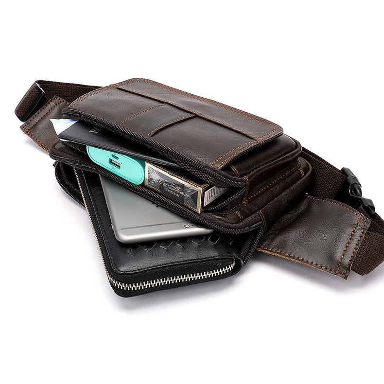 Men's Fashion Leather Waist Bag