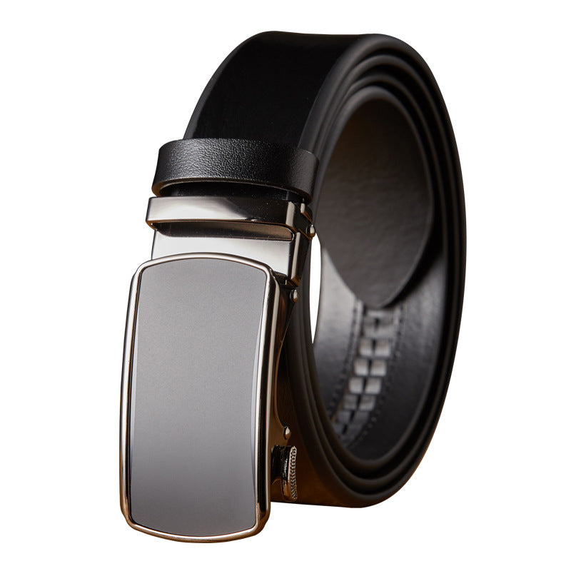 Handcrafted Men's Automatic Buckle Full-Grain Leather Belt