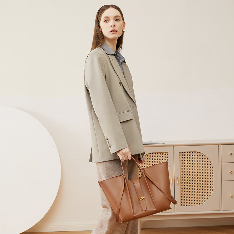 Women's Leather Casual Tote Bag