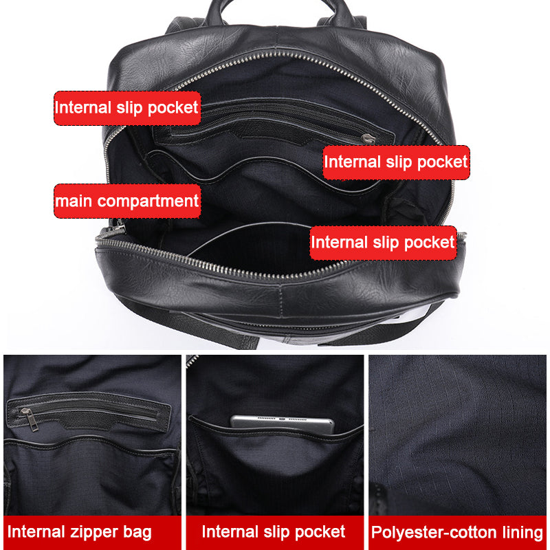 Luxury Genuine Leather Men's Backpack