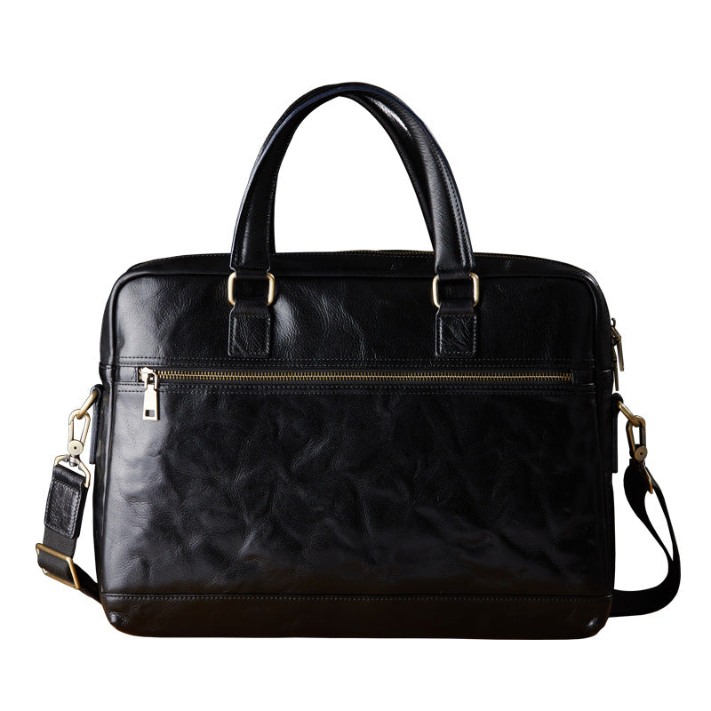 Men's Handcrafted Full-Grain Leather Briefcase