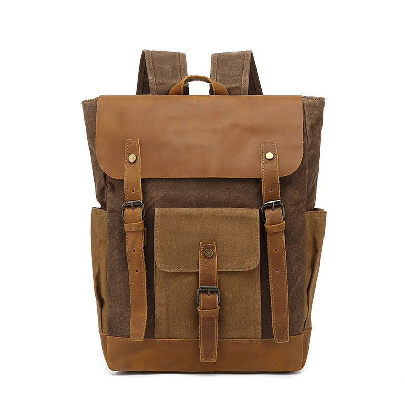 Vintage Canvas Backpack Fit 15.6 Inch Laptop