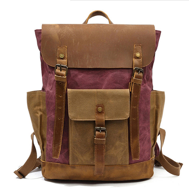 Vintage Canvas Backpack Fit 15.6 Inch Laptop