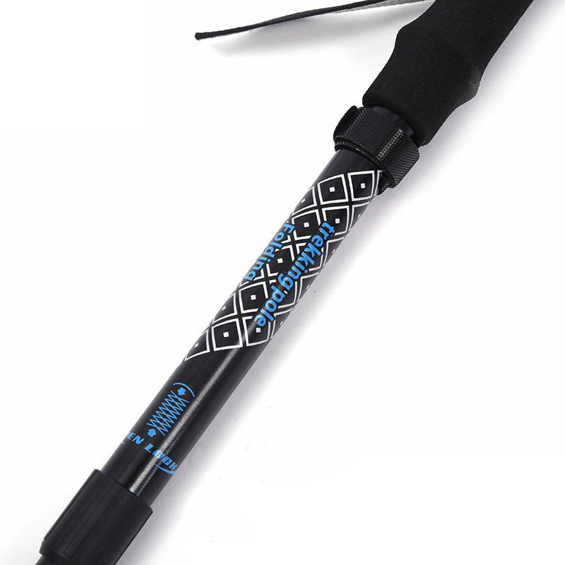 Ultralight 5-Section Aluminum Folding Trekking Poles with Shock Absorption