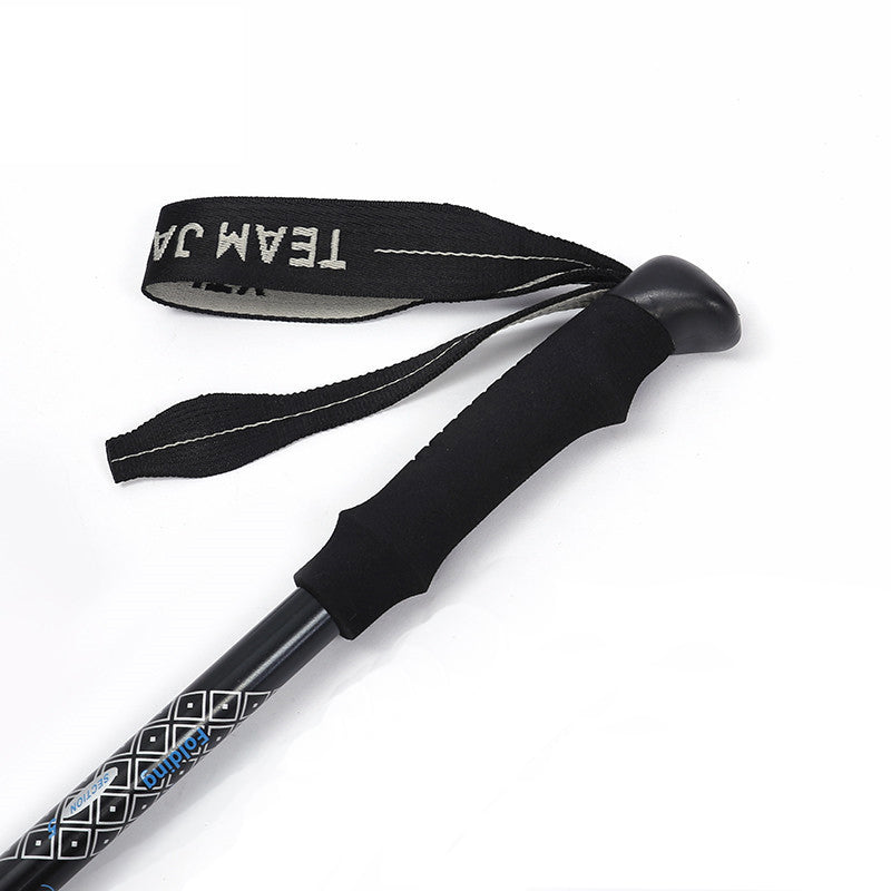 Ultralight 5-Section Aluminum Folding Trekking Poles with Shock Absorption