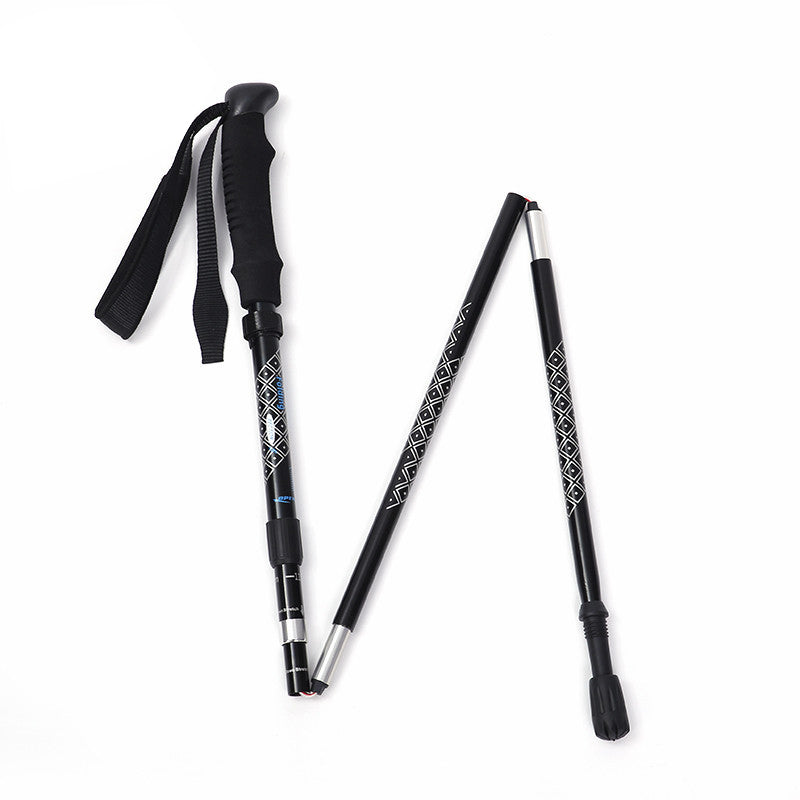 Ultralight 5-Section Aluminum Folding Trekking Poles with Shock Absorption