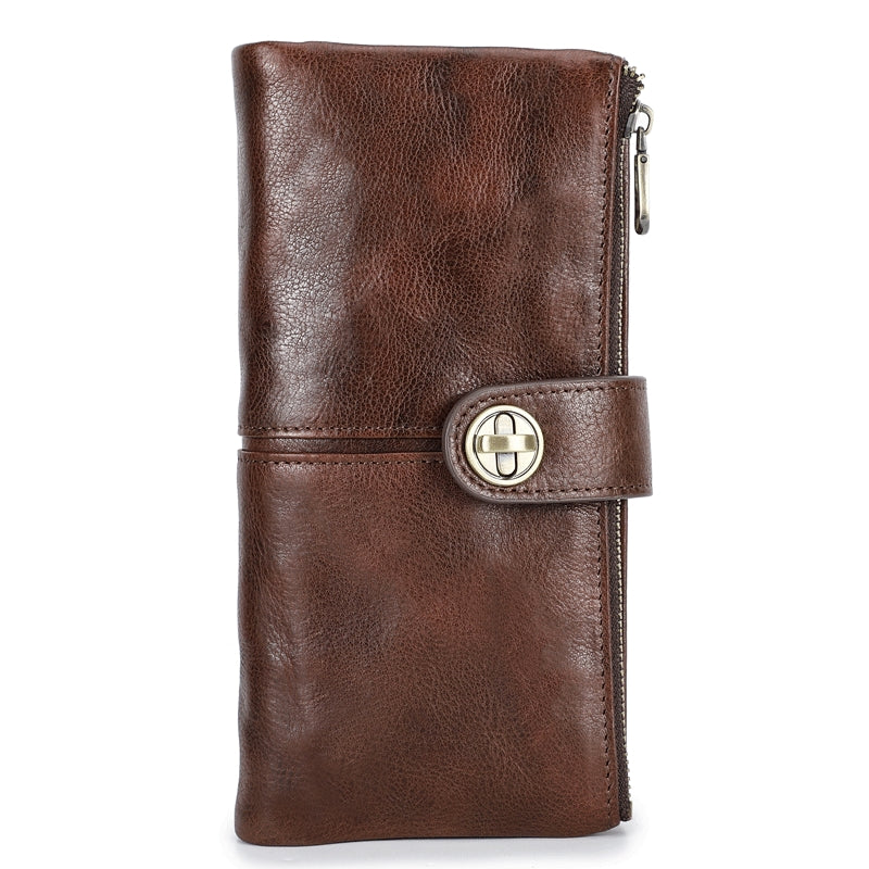 Women's Leather Trifold Wallet with AirTag