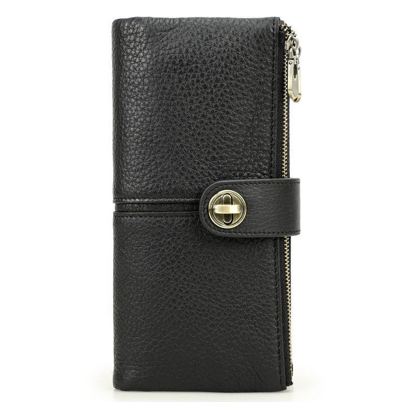 Women's Leather Trifold Wallet with AirTag