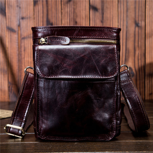 Vintage Full-Grain Leather Sling Bag