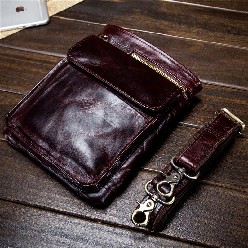 Vintage Full-Grain Leather Sling Bag