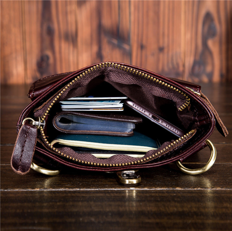 Vintage Full-Grain Leather Sling Bag