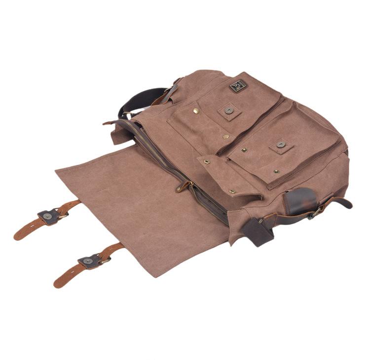 Canvas Leather Messenger Bag