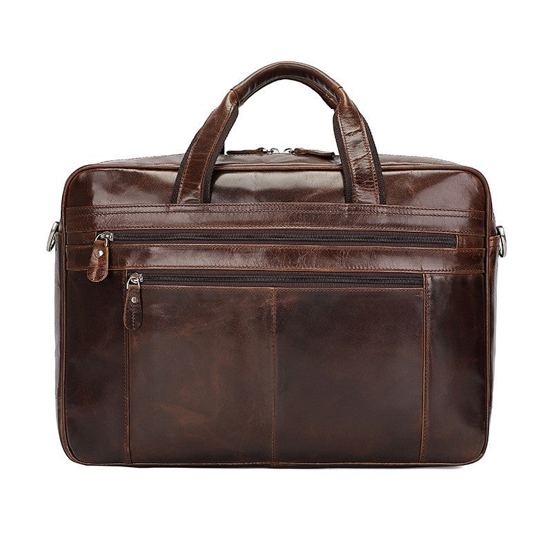 Men's Leather Briefcase, Fits 17 Inch Laptop