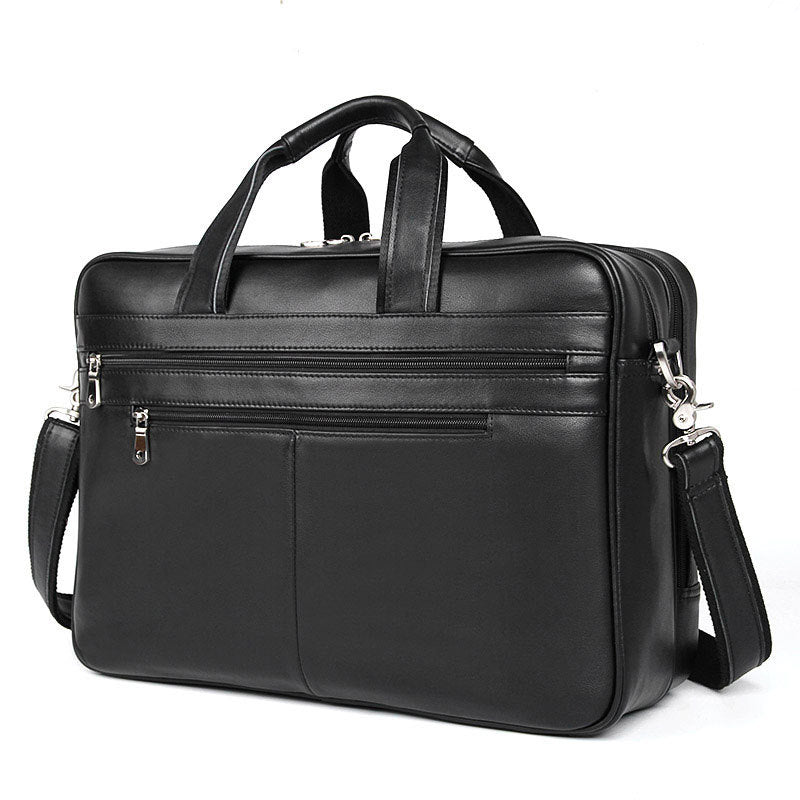 Men's Leather Briefcase, Fits 17 Inch Laptop