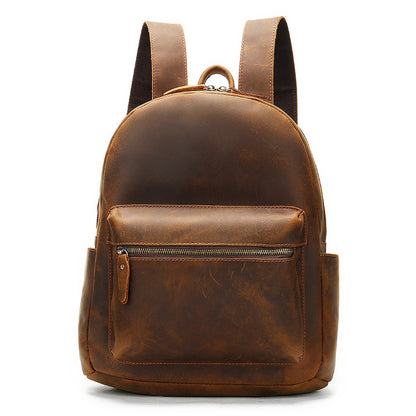 Crazy Horse Leather Backpack for Men & Women