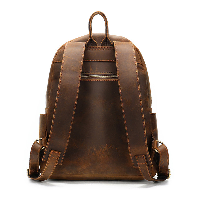 Crazy Horse Leather Backpack for Men & Women