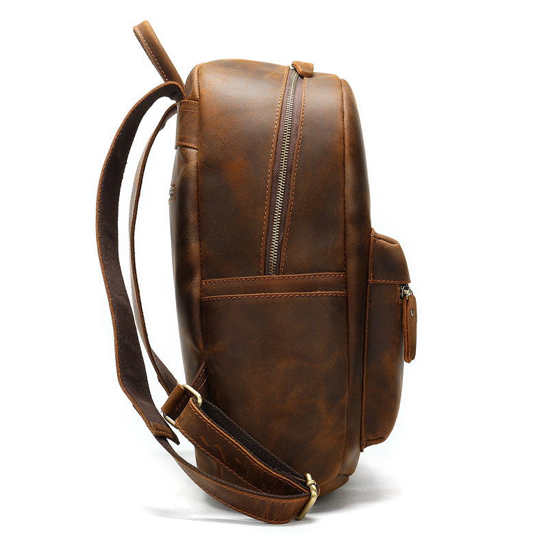 Crazy Horse Leather Backpack for Men & Women