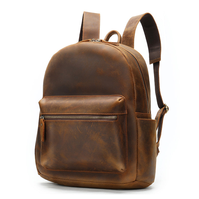 Crazy Horse Leather Backpack for Men & Women
