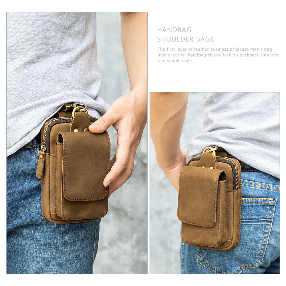 Men's Leather Waist Bag