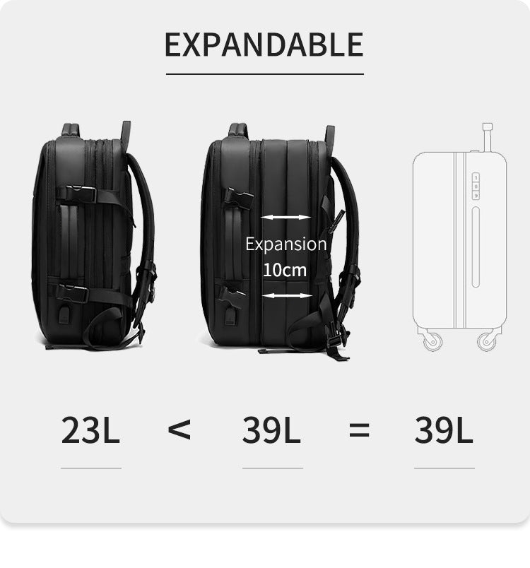 Men's Expandable Carry On Travel Backpack