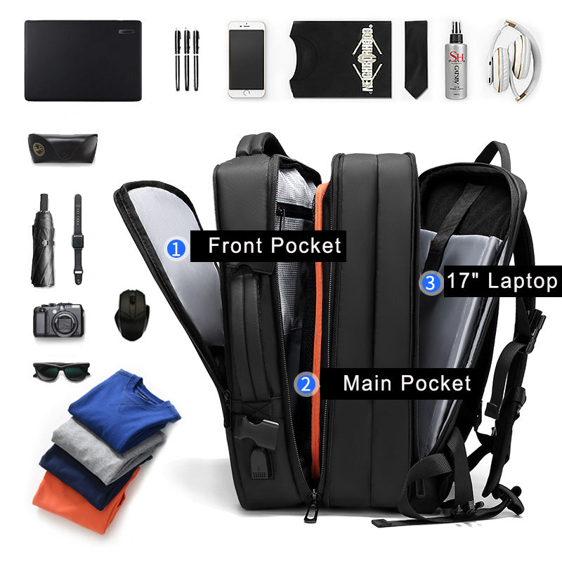 Men's Expandable Carry On Travel Backpack