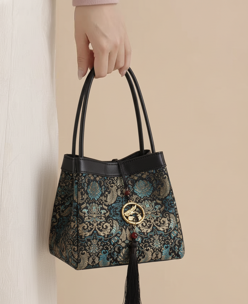 Women's Embroidered Handbag – Boho Purse & Tote for Daily or Evening Elegance