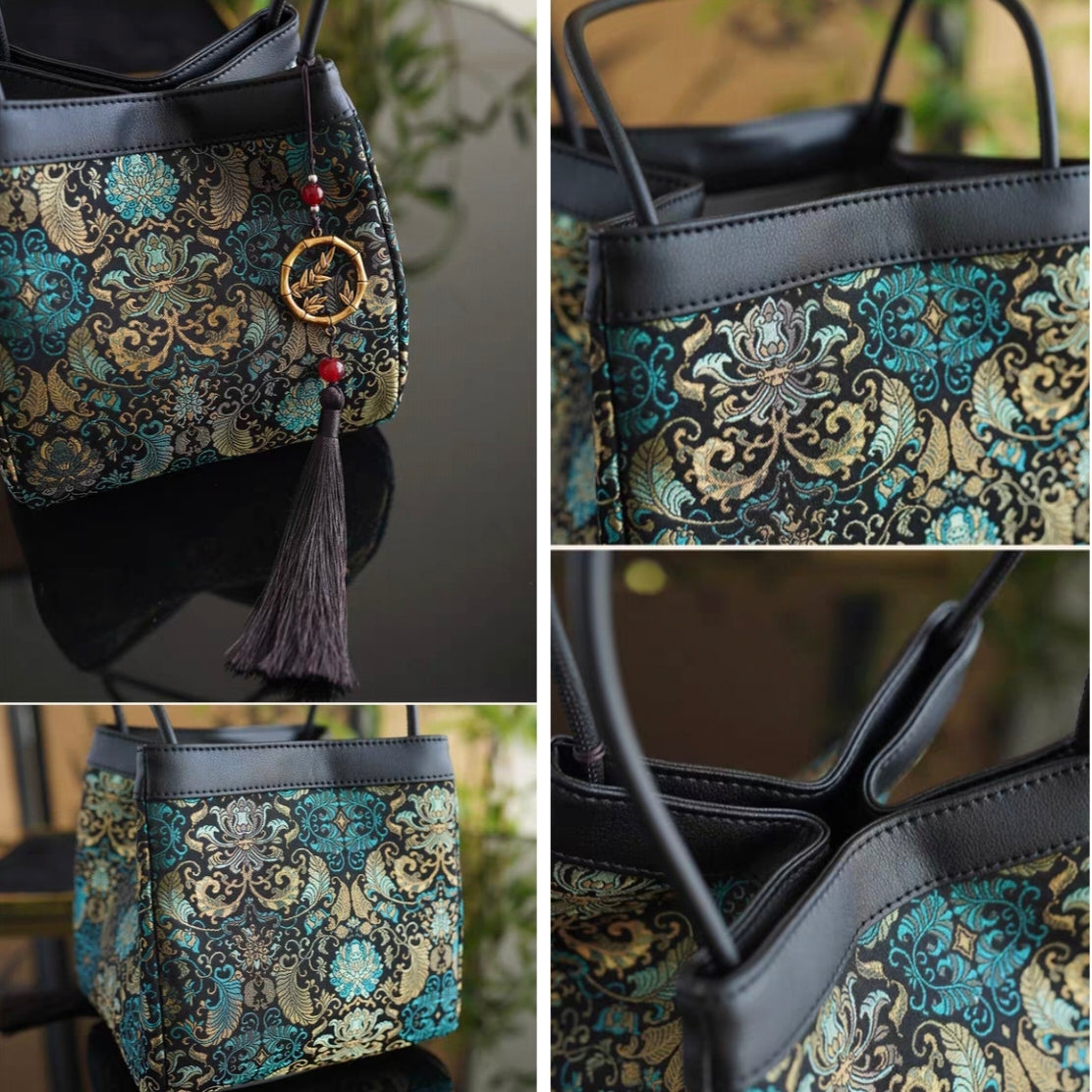 Women's Embroidered Handbag – Boho Purse & Tote for Daily or Evening Elegance