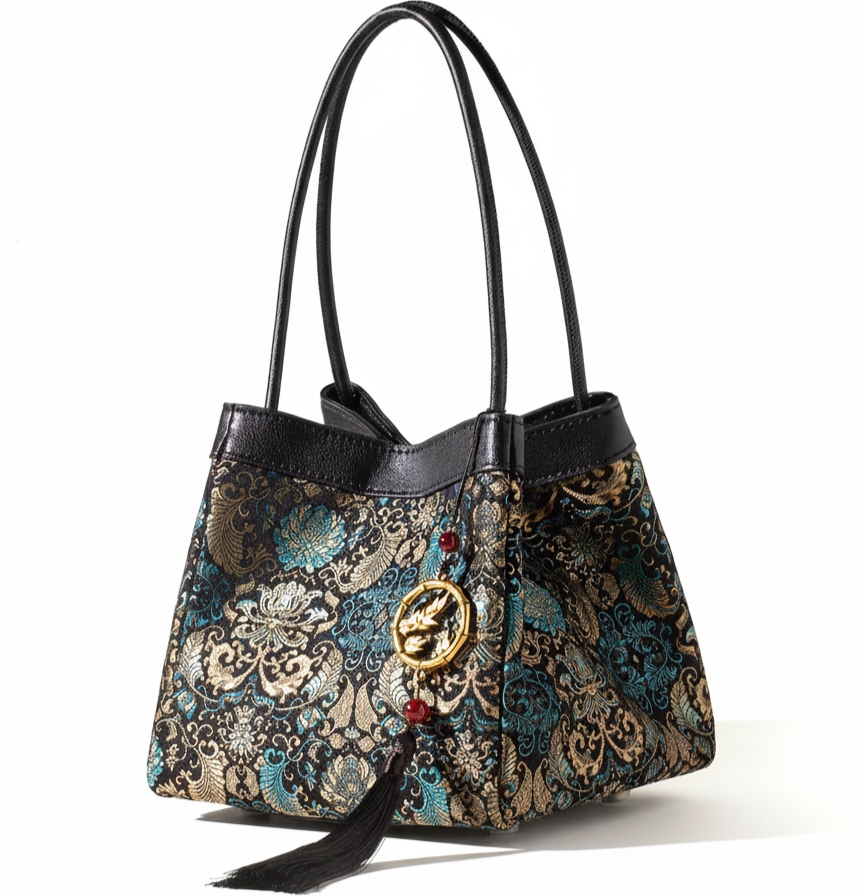 Women's Embroidered Handbag – Boho Purse & Tote for Daily or Evening Elegance