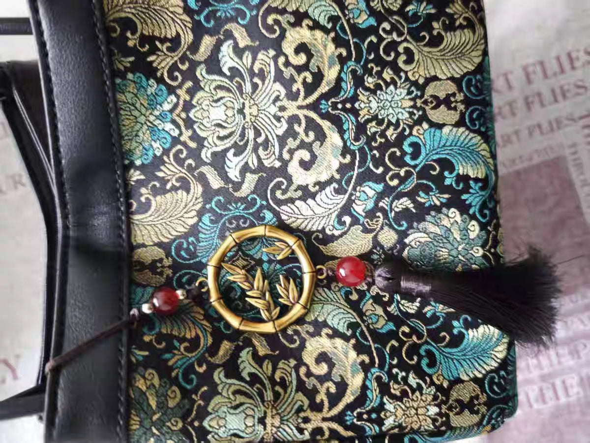 Women's Embroidered Handbag – Boho Purse & Tote for Daily or Evening Elegance