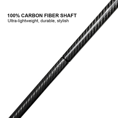 Folding Carbon Fiber Cane - 5 Adjustable Heights, Ergonomic Handle, With Carry Bag