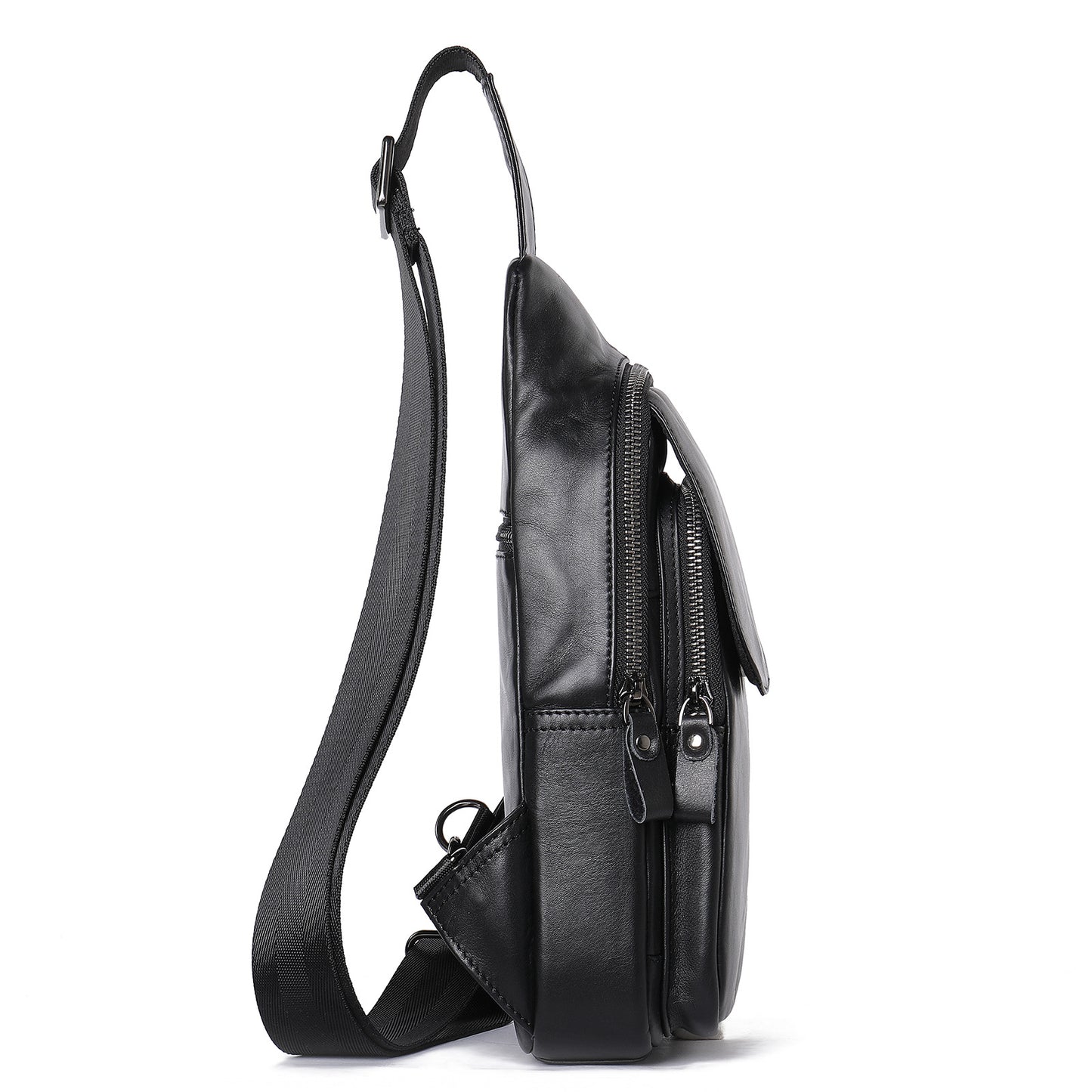 Genuine Leather Sling Crossbody Chest Bag