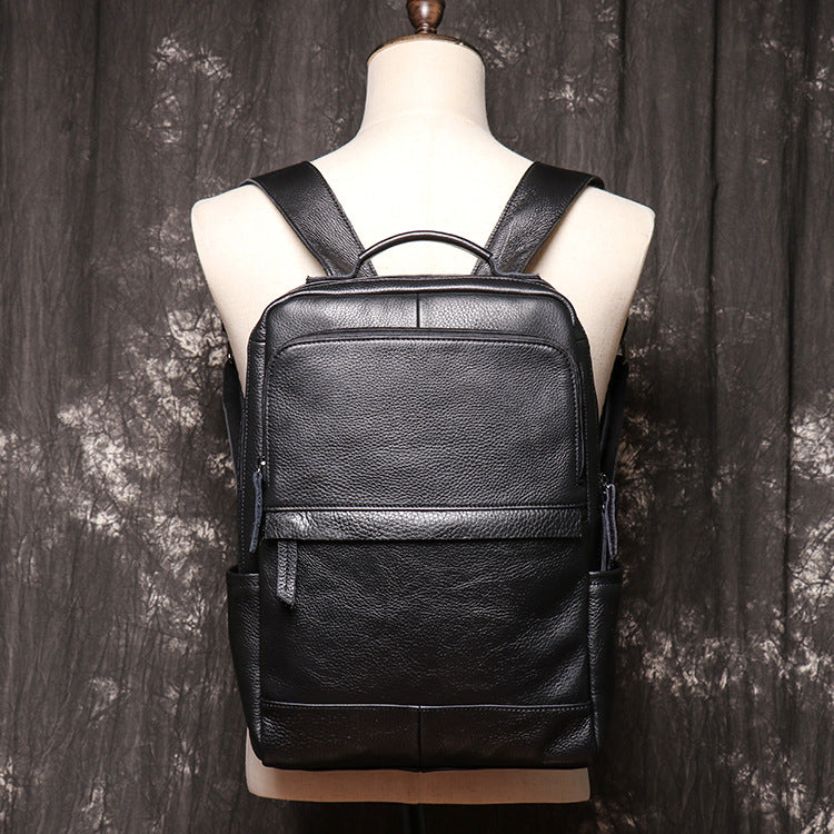Genuine Leather Laptop Backpack For Men and Women