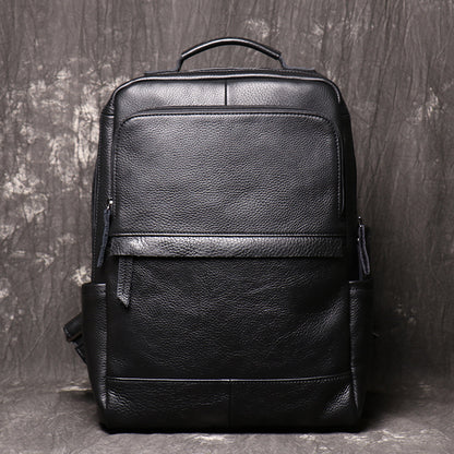 Genuine Leather Laptop Backpack For Men and Women
