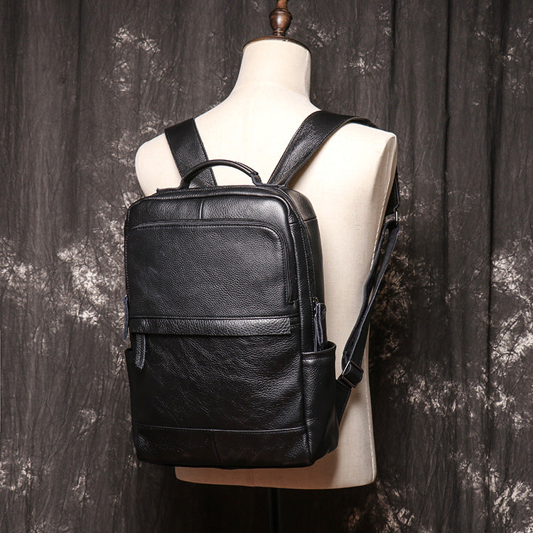 Genuine Leather Laptop Backpack For Men and Women