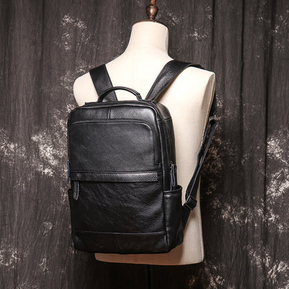 Genuine Leather Laptop Backpack For Men and Women