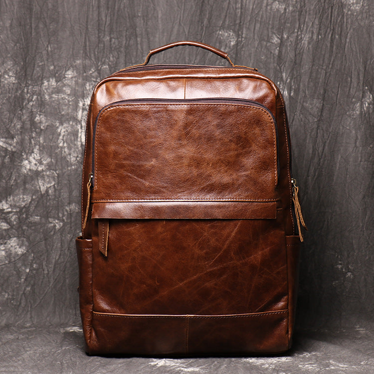 Genuine Leather Laptop Backpack For Men and Women