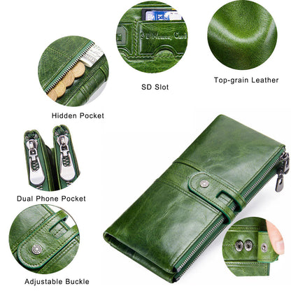 Women's Genuine Leather Wallets With RFID Blocking