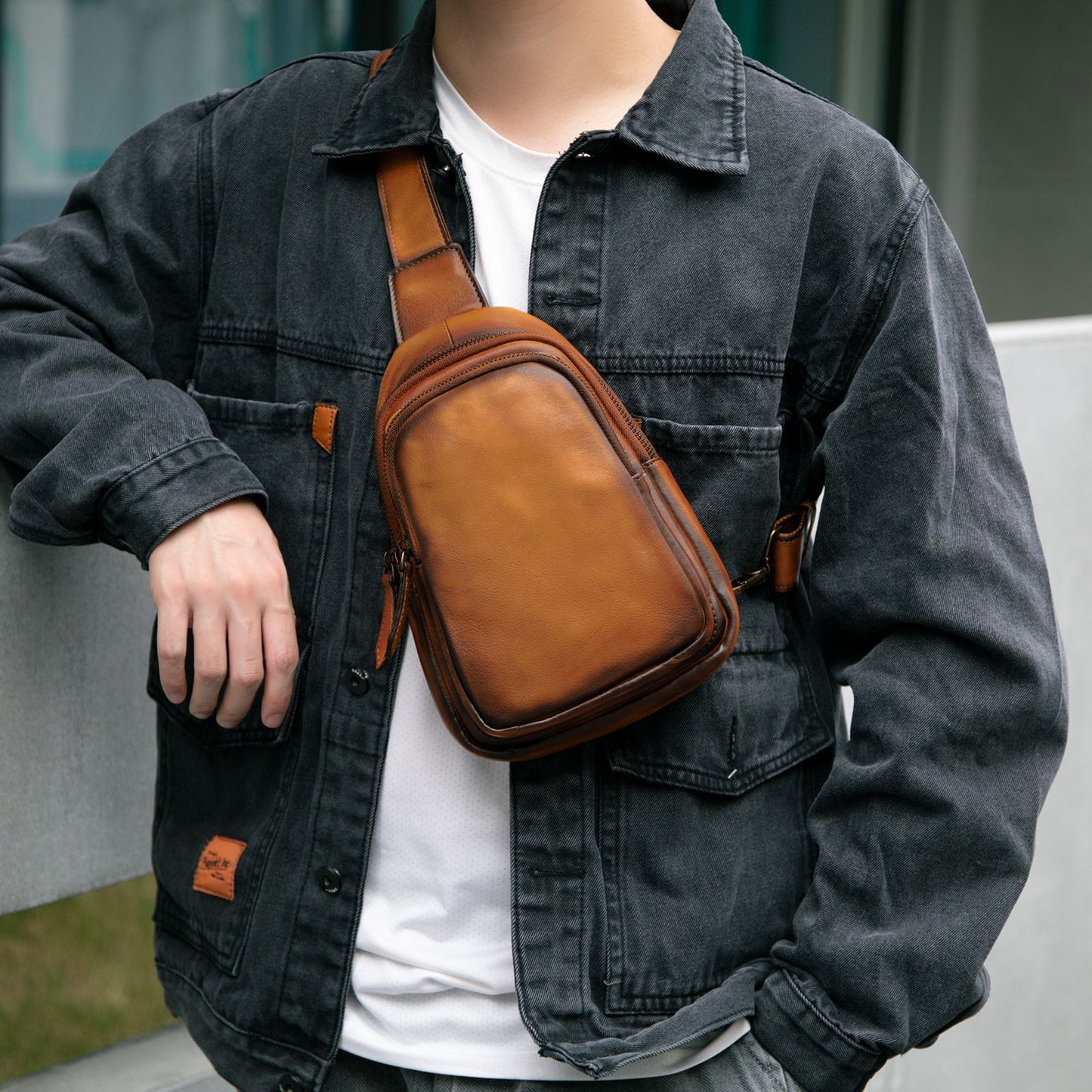 Genuine Leather Sling Bag