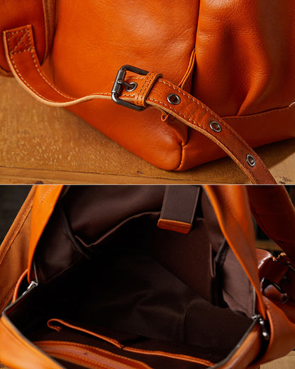 Handcrafted Full-Grain Leather Backpack