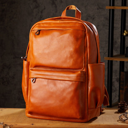 Handcrafted Full-Grain Leather Backpack