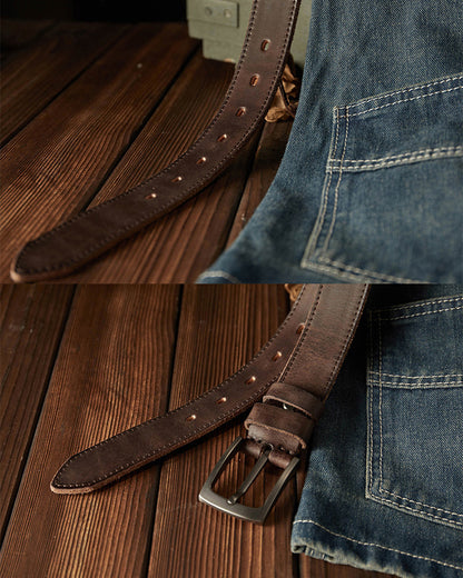 Handcrafted Men's Leather Belt