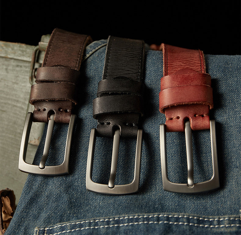 Handcrafted Men's Leather Belt