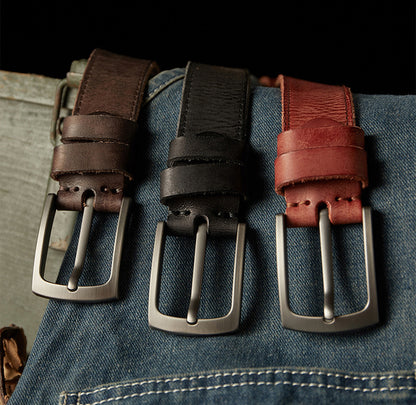 Handcrafted Men's Leather Belt