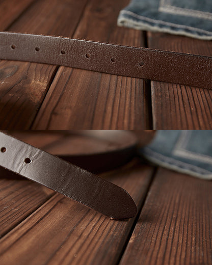 Handcrafted Women's Full-Grain Leather Belt
