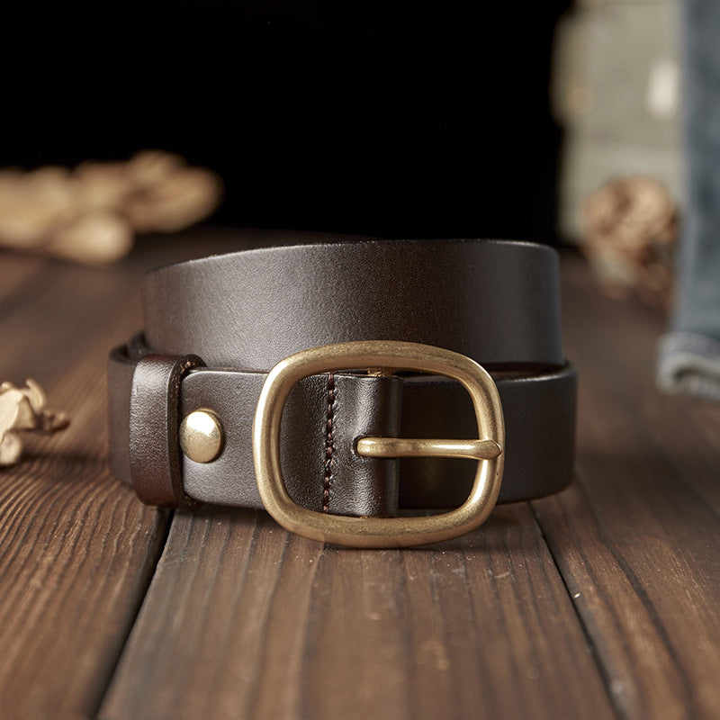 Handcrafted Women's Full-Grain Leather Belt