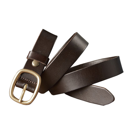 Handcrafted Women's Full-Grain Leather Belt