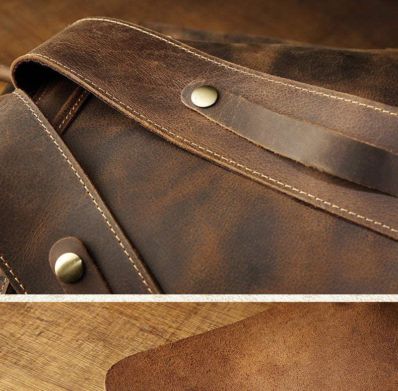 Handmade Full-Grain Leather Backpack for Men & Women